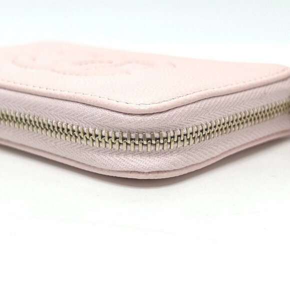 CHANEL AP4658 CC Mark Zip coin purse Long Wallet Caviar Leather pink Unused - Picture 5 of 10